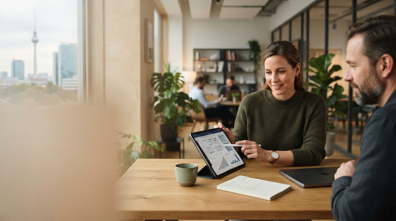 KfW Digital Invest Dashboard zur Echtzeit-Marktanalyse auf einem Laptop